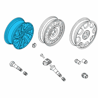 OEM 2021 Lincoln Aviator Wheel, Alloy Diagram - LC5Z-1007-A