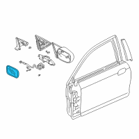 OEM 1999 Honda Accord Mirror, Driver Side (Flat) Diagram - 76253-S84-K21