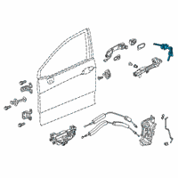 OEM 2020 Honda Clarity Cylinder, L. Door Diagram - 04921-TRT-A01