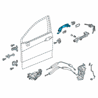 OEM Honda Clarity Handle Complete Passenger Side (Modern Steel Metallic) Diagram - 72141-TRV-A71ZA