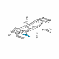 OEM 2010 Chevrolet Silverado 3500 HD Transmission Crossmember Diagram - 15204342