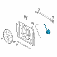 OEM 2017 Toyota Prius C Fan Motor Diagram - 16363-21110