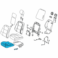 OEM 2016 Lexus ES300h Pad, Front Seat Cushion Diagram - 71511-06810