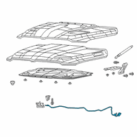 OEM 2020 Ram 1500 Hood Latch Cable Diagram - 68311132AA