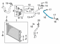 OEM Lexus UX200 Hose, Water By-Pass Diagram - 16281-24060