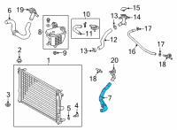 OEM 2022 Lexus UX200 Hose, Radiator, NO.1 Diagram - 16571-24080