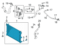 OEM 2020 Lexus UX200 Radiator Assembly Diagram - 16400-24340