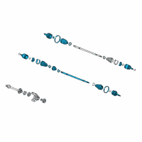 OEM Honda Accord Driveshaft Assembly, Driver Side Diagram - 44306-S4K-A62