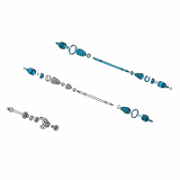 OEM 1999 Honda Accord Driveshaft Assembly, Passenger Side Diagram - 44305-S4K-A52