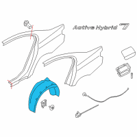 OEM 2013 BMW 740i Cover, Wheel Housing, Rear Right Diagram - 51-71-7-185-270