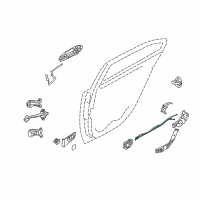 OEM 2009 Kia Optima Cable Assembly-Rear Door S/L Diagram - 814922G000