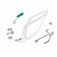 OEM 2007 Kia Optima Rear Door Outside Handle Assembly, Right Diagram - 836602G010