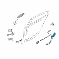 OEM Kia Optima Rear Door Latch & Actuator Assembly, Right Diagram - 814202G010