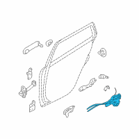 OEM Hyundai Latch & Actuator Assembly-Rear Door, LH Diagram - 81410-0W000