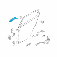 OEM 2007 Hyundai Santa Fe Door Handle Assembly, Exterior Diagram - 82651-2B000