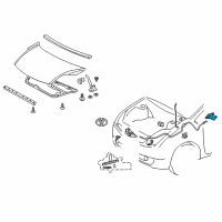 OEM 2005 Toyota Echo Release Handle Diagram - 53601-52010-B6