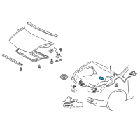 OEM 2008 Toyota Prius Support Rod Holder Diagram - 53452-26010