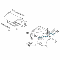 OEM 2006 Toyota Prius Release Cable Diagram - 53630-47030