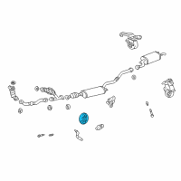 OEM 2006 Lexus RX330 Support, Exhaust Pipe, NO.3 Diagram - 17565-15140