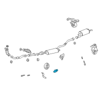 OEM 2001 Toyota Highlander Resonator & Pipe Damper Diagram - 17581-46010