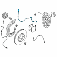 OEM 2019 BMW X3 Brake Pad Wear Sensor, Front Diagram - 34-35-6-870-351