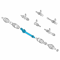 OEM 2019 Hyundai Sonata Bearing Bracket & Shaft Assembly Diagram - 49560-C2450