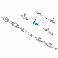 OEM 2016 Hyundai Sonata Boot Kit-Front Axle Wheel Side Diagram - 49581-C2400