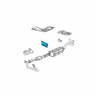 OEM 2001 GMC Safari Shield Asm-Catalytic Converter Heat Diagram - 15150934