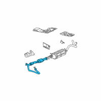 OEM 2004 GMC Safari Catalytic Converter Assembly (W/ Exhaust Manifold Pipe) Diagram - 15744810