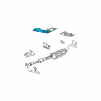 OEM 2003 GMC Safari Shield Asm-Catalytic Converter Heat Diagram - 15027095