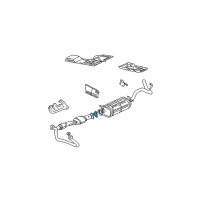 OEM GMC Safari Front Pipe Gasket Diagram - 15047418