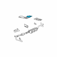 OEM 2003 GMC Safari Shield-Exhaust Muffler Heat Diagram - 15990607