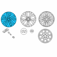 OEM Hyundai Palisade Aluminium Wheel Assembly Diagram - 52910-S8310