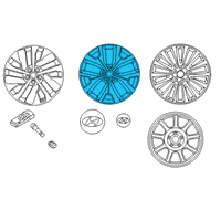 OEM Hyundai Palisade Aluminium Wheel Assembly Diagram - 52910-S8100