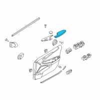 OEM 2014 Hyundai Sonata Front Door Armrest Assembly Left Diagram - 82710-3Q050-RAS