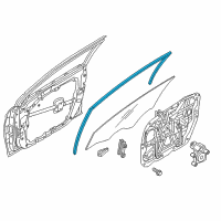 OEM 2016 Hyundai Sonata Run Assembly-Front Door Window Glass RH Diagram - 82540-C2000