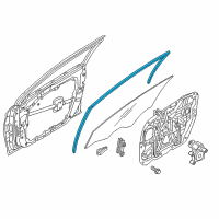 OEM 2019 Hyundai Sonata Run Assembly-Front Door Window Glass RH Diagram - 82540-C2000