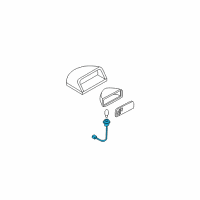 OEM Nissan High Mounting Stop Lamp Socket Assembly Diagram - 26597-5M000