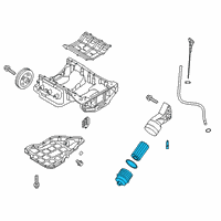 OEM Hyundai Genesis Oil Filter Complete Assembly Diagram - 26300-3LAA0
