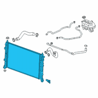 OEM 2021 GMC Sierra 1500 Engine COOL FAN Moudle Radiator Assembly Diagram - 23388805