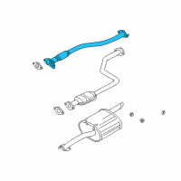 OEM 2002 Hyundai Accent Front Exhaust Pipe Diagram - 28610-25000