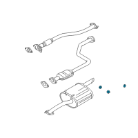 OEM 2001 Hyundai Accent Tail With Muffler Pipe Diagram - 28700-25100