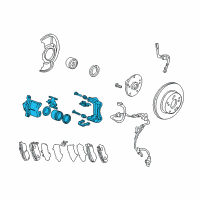 OEM 2016 Honda Civic Front Caliper Sub-Assembly Diagram - 45018-T2F-A00