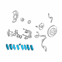 OEM 2016 Honda Accord Set, Front Pad Diagram - 45022-T3L-A01
