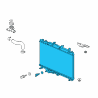 OEM 2016 Honda HR-V Radiator Complete Diagram - 19010-51B-H51