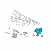 OEM 2009 Dodge Ram 1500 Bracket-Transmission Mount Diagram - 55366622AH