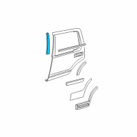OEM Lincoln Aviator Upper Molding Diagram - 1L2Z-78255A35-AAA
