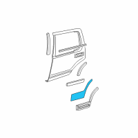 OEM 2003 Ford Explorer Body Side Molding Rivet Diagram - 3L2Z-7825556-AAA