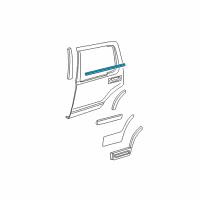 OEM 2007 Mercury Mountaineer Belt Weatherstrip Diagram - 1L2Z-7825597-AAA