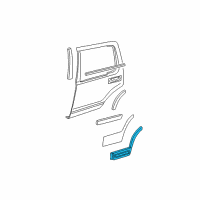 OEM 2007 Ford Explorer Body Side Molding Diagram - 6L2Z-7825556-AAA